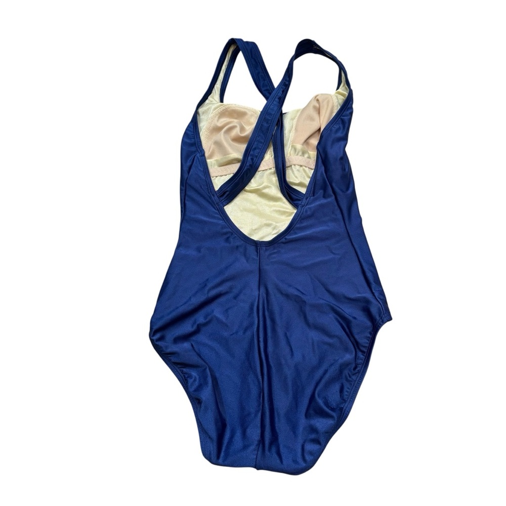 Ladies Speedo‎ Blue Scoop Neck One Piece Swim Suit Size 10 - Picture 3 of 10